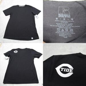 Russell Athletic Tech Shirt Mens Medium Black Dri-Power Odor Protect UPF 30+ NEW